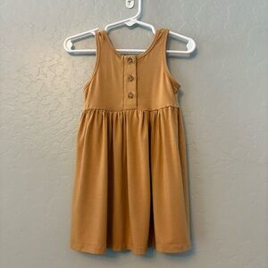 Babysprouts camel tan sleeveless button front bamboo dress 6-12 months NEW